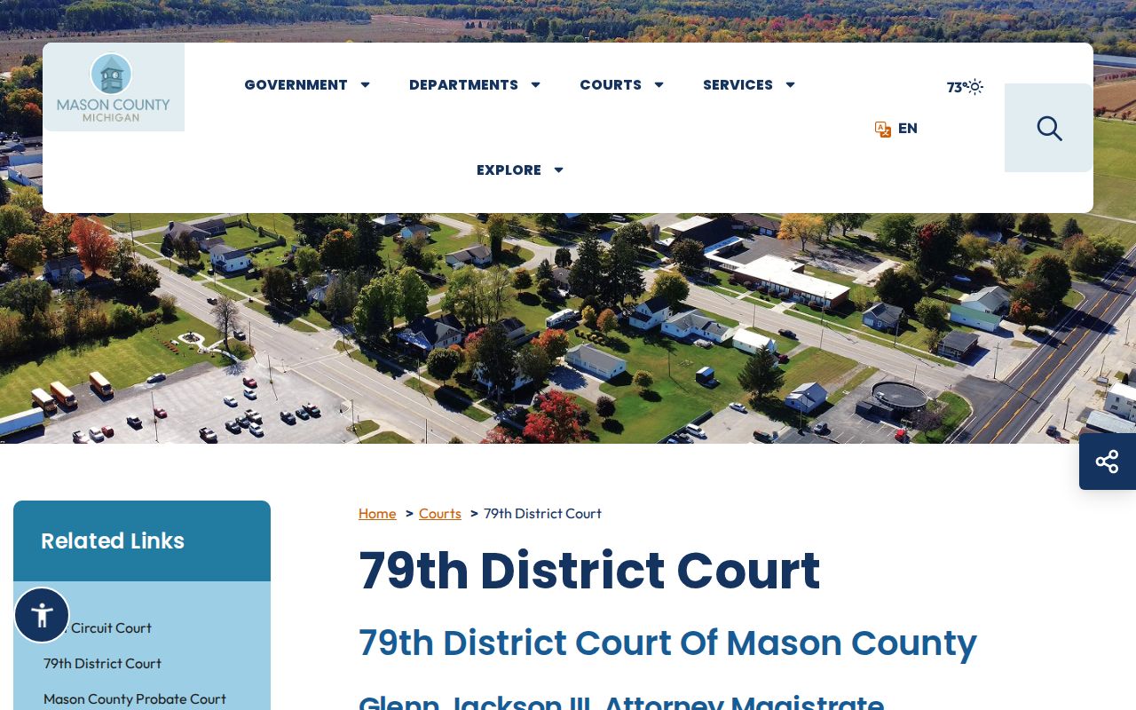 Mason County arrest warrant lookup: 79th District Court jurisdiction and contact details
